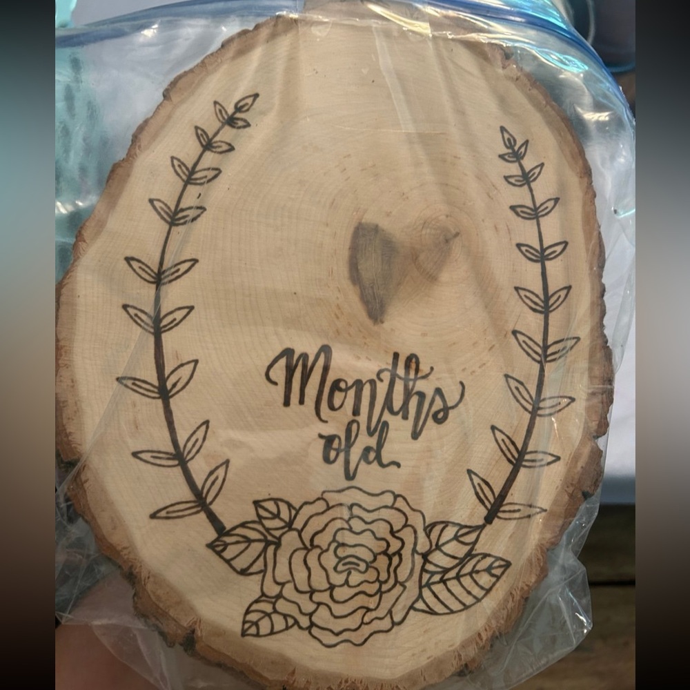 Wooden custom monthly sign
